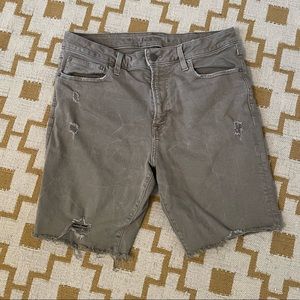 American Eagle Slim Flex cuff-off jean shorts